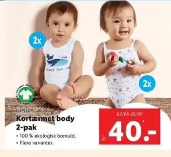 Lidl Kortærmet body 2-pak tilbud