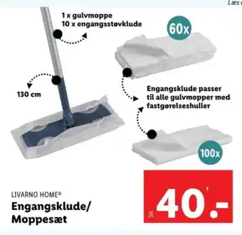 Lidl Engangsklude/ Moppesæt tilbud