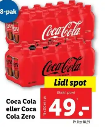 Lidl Coca Cola eller Coca Cola Zero tilbud