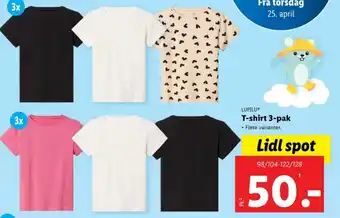 Lidl T-shirt 3-pak tilbud