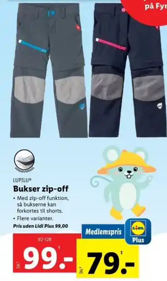 Lidl Bukser zip-off tilbud