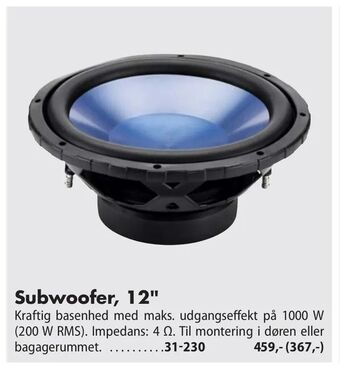 Subwoofer, 12"