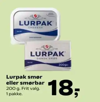 Kvickly Lurpak smør eller smørbar tilbud