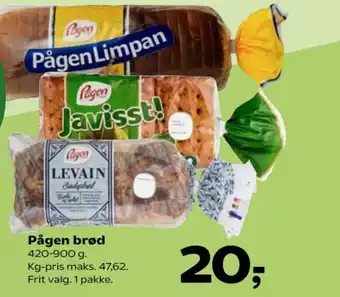 Kvickly Pågen brød tilbud