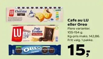 Kvickly Cafe au LU eller Oreo tilbud