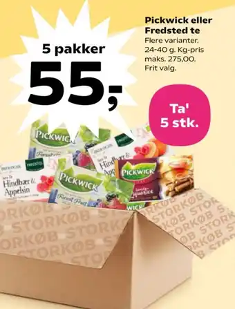 Kvickly Pickwick eller Fredsted te tilbud