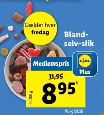 Lidl Bland- selv-slik tilbud