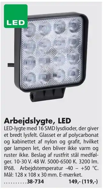 Biltema Arbejdslygte, LED tilbud