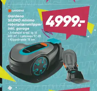 Bilka Gardena SILENO minimo robotplæneklipper inkl. garage tilbud