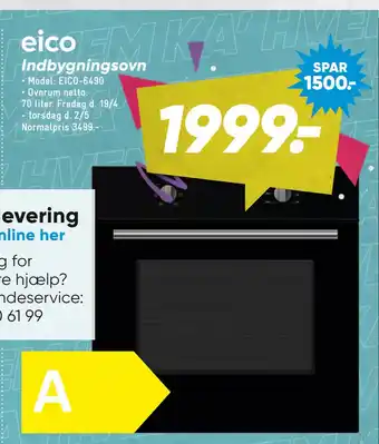 Bilka Indbygningsovn tilbud