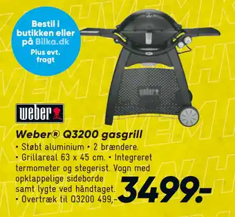 Bilka Weber Q3200 gasgrill tilbud