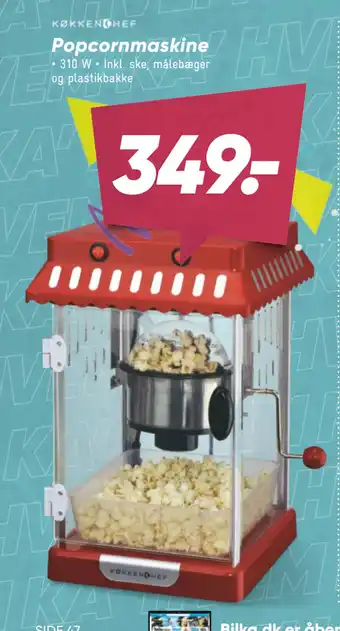 Bilka Popcornmaskine tilbud