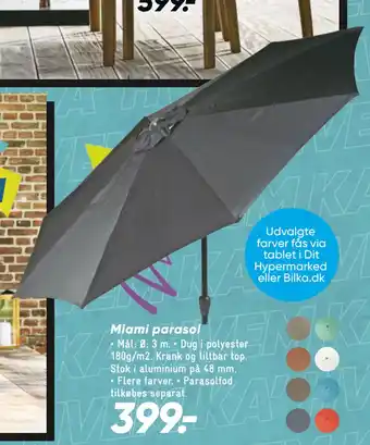 Bilka Miami parasol tilbud