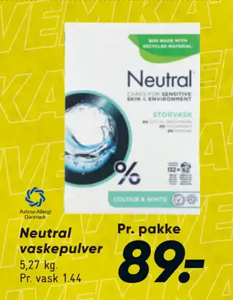 Bilka Neutral vaskepulver tilbud