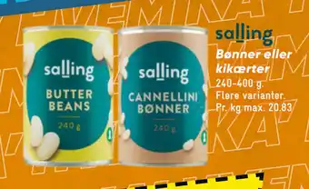 Bilka Bønner eller kikærter tilbud