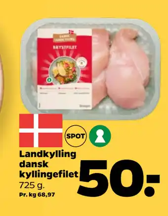 Netto Landkylling dansk kyllingefilet tilbud