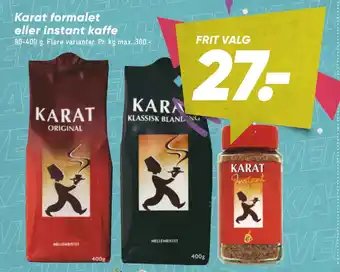 Bilka Karat formalet eller instant kaffe tilbud