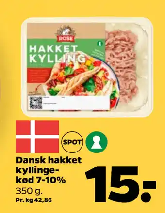 Netto Dansk hakket kyllingekød 7-10% tilbud