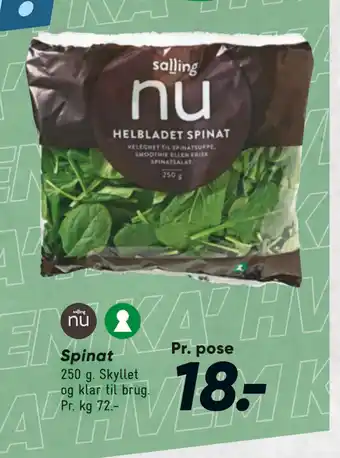 Bilka Spinat tilbud