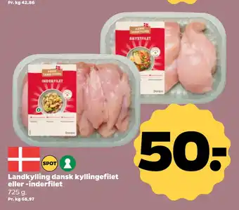 Netto Landkylling dansk kyllingefilet eller -inderfilet tilbud