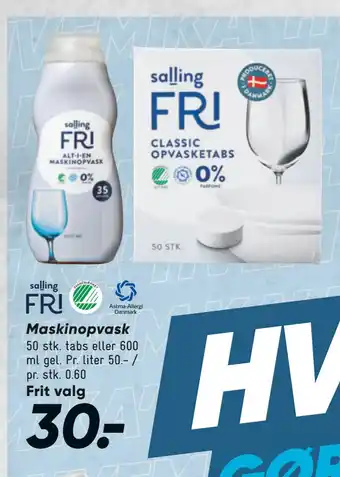 Bilka Maskinopvask tilbud