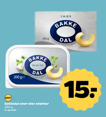 Netto Bakkedal smør eller smørbar tilbud