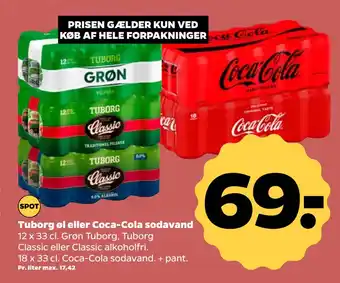 Netto Tuborg øl eller Coca-Cola sodavand tilbud
