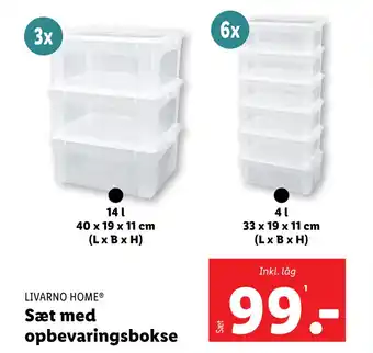 Lidl Sæt med opbevaringsbokse tilbud