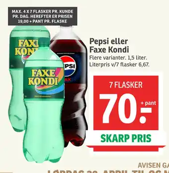 SPAR Pepsi eller Faxe Kondi tilbud