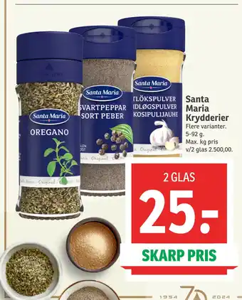 SPAR Santa Maria Krydderier tilbud