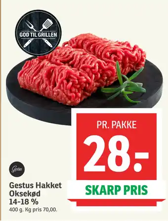 SPAR Gestus Hakket Oksekød 14-18 % tilbud