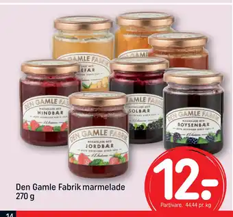REMA 1000 Den Gamle Fabrik marmelade 270 g tilbud