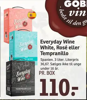 SPAR Everyday Wine White, Rosé eller Tempranillo tilbud