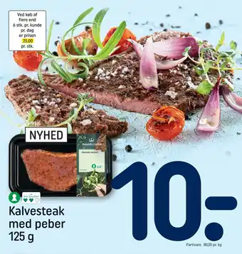 Rema 1000 Kalvesteak med peber 125 g tilbud