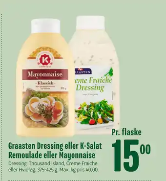 Min Købmand Graasten Dressing eller K-Salat Remoulade eller Mayonnaise tilbud