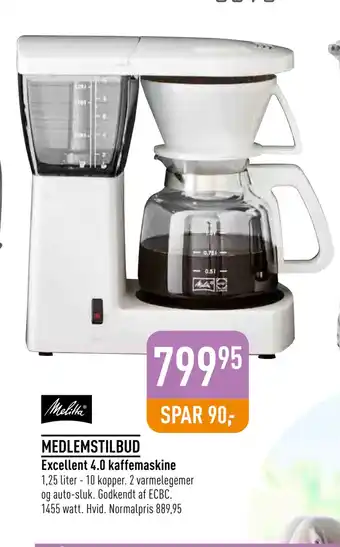 Excellent 4.0 kaffemaskine