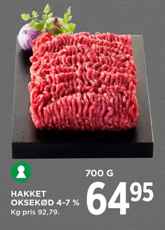 MENY HAKKET OKSEKØD 4-7 % tilbud