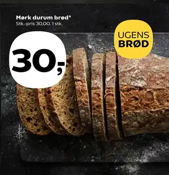 SuperBrugsen Mørk durum brød tilbud