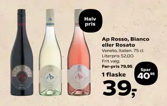 SuperBrugsen Ap Rosso, Bianco eller Rosato tilbud