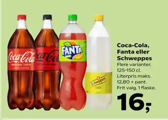 SuperBrugsen Coca-Cola, Fanta eller Schweppes tilbud