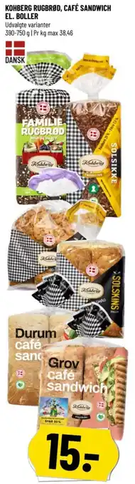 Løvbjerg KOHBERG RUGBRØD, CAFÉ SANDWICH EL. BOLLER tilbud