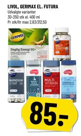 Løvbjerg LIVOL, GERIMAX EL. FUTURA tilbud