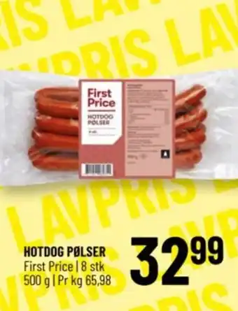 Løvbjerg HOTDOG PØLSER First Price tilbud