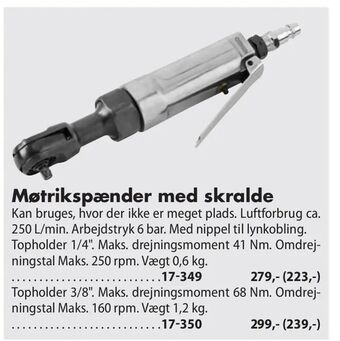 Biltema Møtrikspænder med skralde tilbud