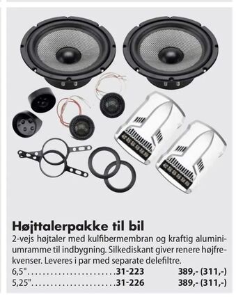 Biltema Højttalerpakke til bil tilbud