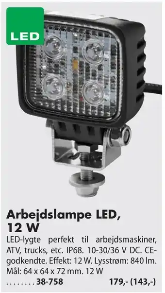 Biltema Arbejdslampe LED tilbud