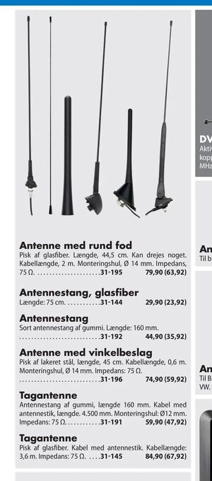 Biltema Antenne med vinkelbeslag tilbud