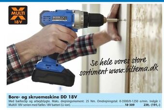 Biltema Bore- og skruemaskine DD 18V tilbud