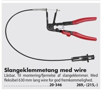 Biltema Slangeklemmetang med wire tilbud