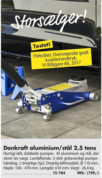 Biltema Donkraft aluminium/stål 2,5 tons tilbud